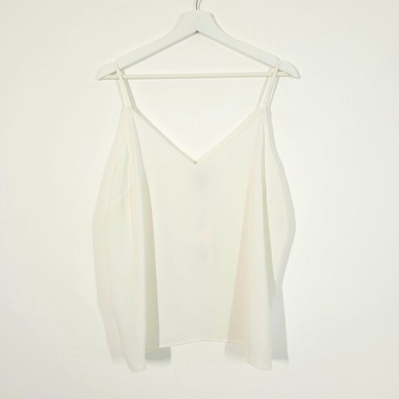 a new day Tops - a new day Cream V Neck Flowy Tank Top